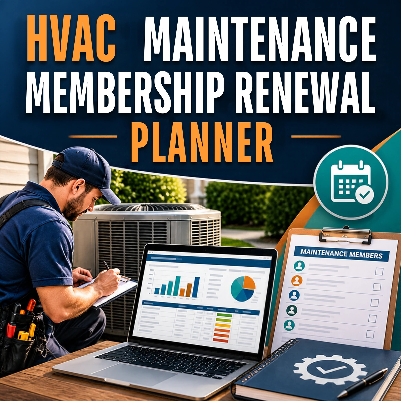 HVAC Maintenance Membership Renewal Planner product preview