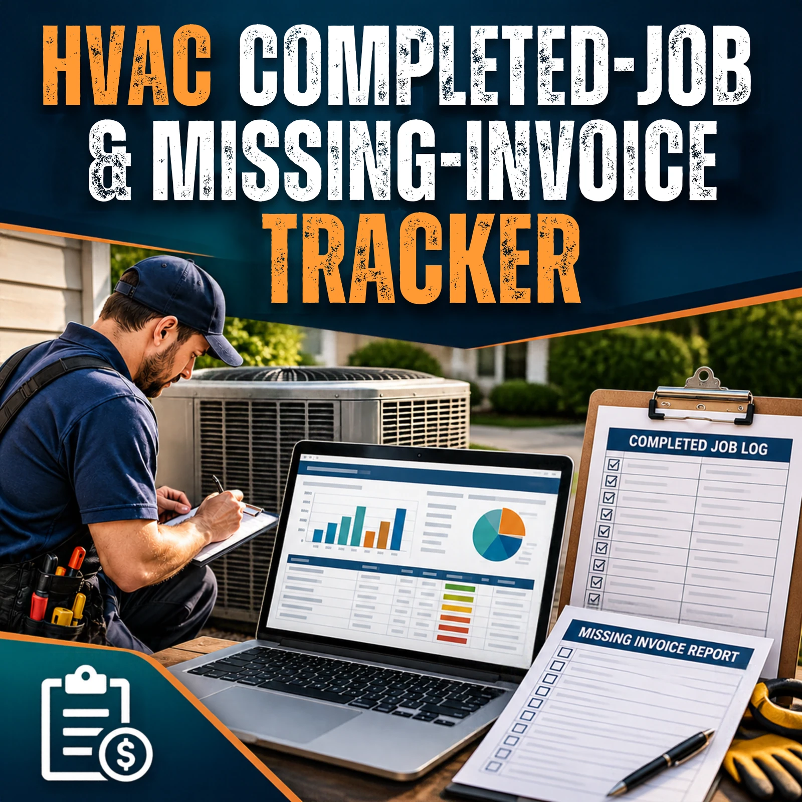 HVAC Completed-Job & Missing-Invoice Tracker product preview