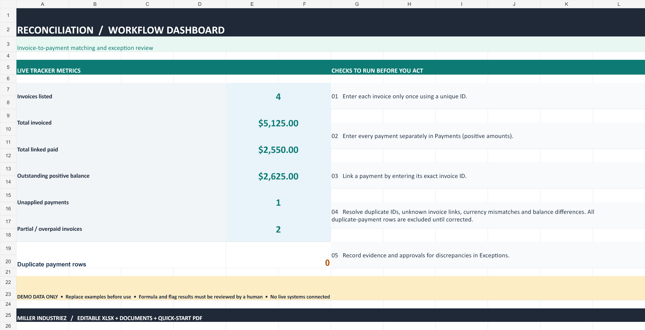 Reconciliation product preview