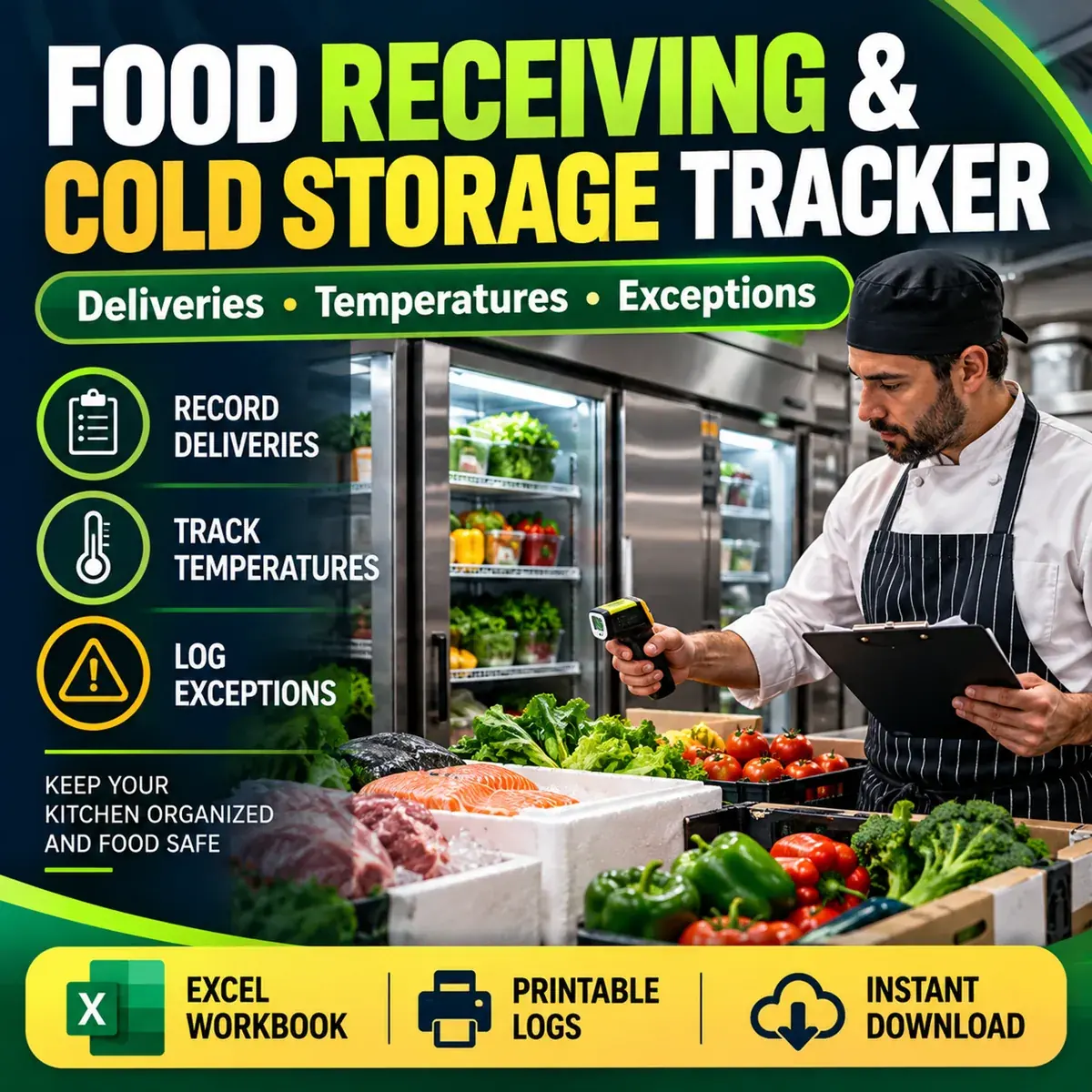 Restaurant Delivery Receiving & Refrigeration Exception Tracker illustrative product cover